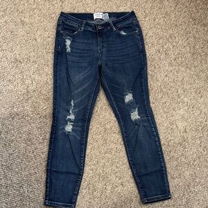 American Blue Dark Blue Distressed Skinny Jeans
